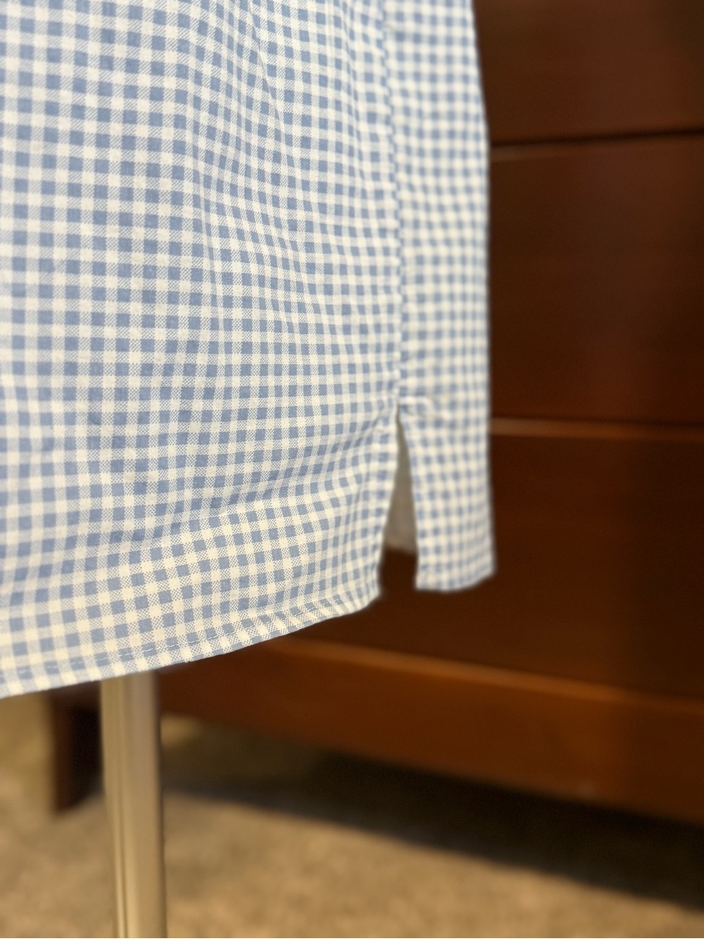 Lulus Blue Gingham Mini Dress | Cottagecore Prairie Style | Size Small - Picture 3 of 8